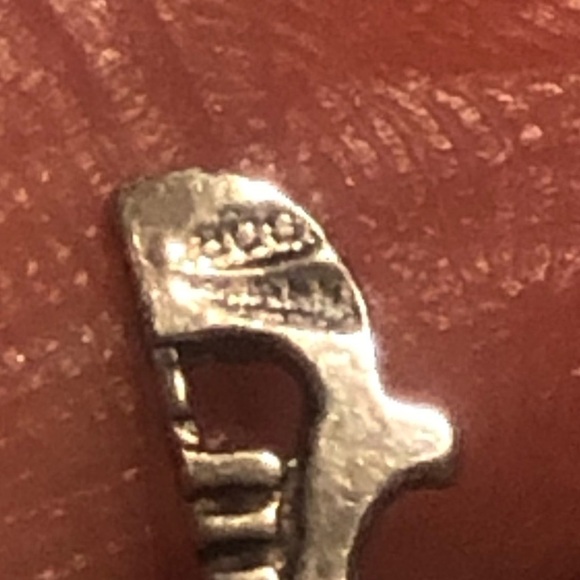 VTG 800 Silver Italian Gondola Boat Miniature Charm Bracelet Charm 26mm - Picture 4 of 4